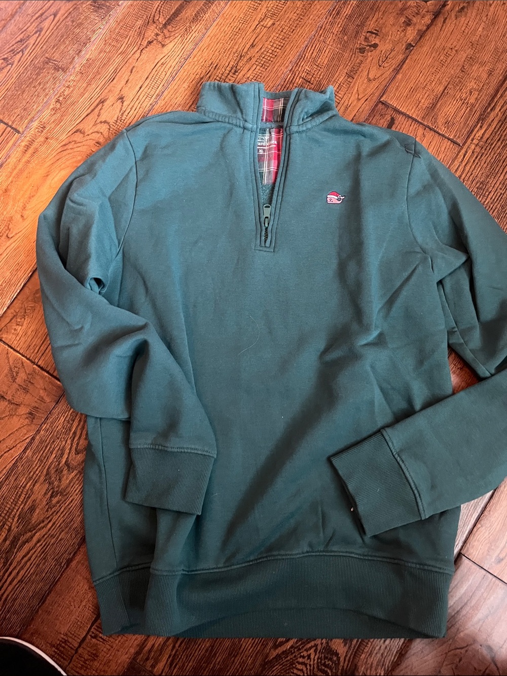 Vineyard Vines Forest Green Quarter-Zip Pullover